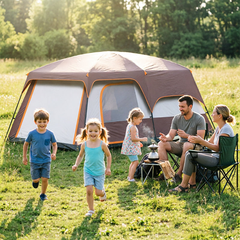 eprolo waterproof family camping tent for 4-6 people with carry bag, suitable for car camping and outdoor adventures