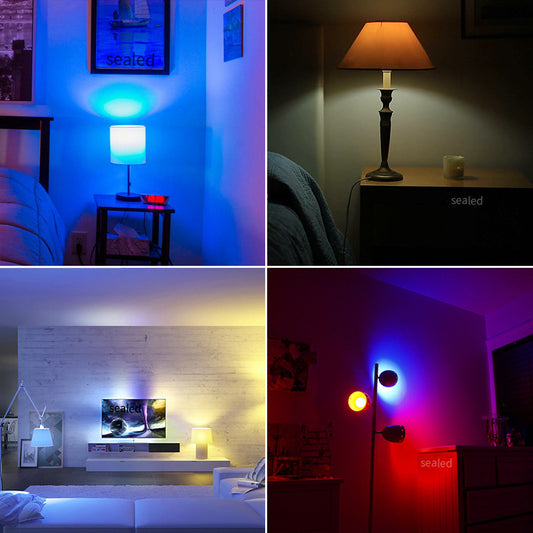 Alexa Intelligent Voice Control WiFi Bulb Lamp RGBCW 9W Wide Pressure Timing Music Rhythm Table Lamp - American Smart