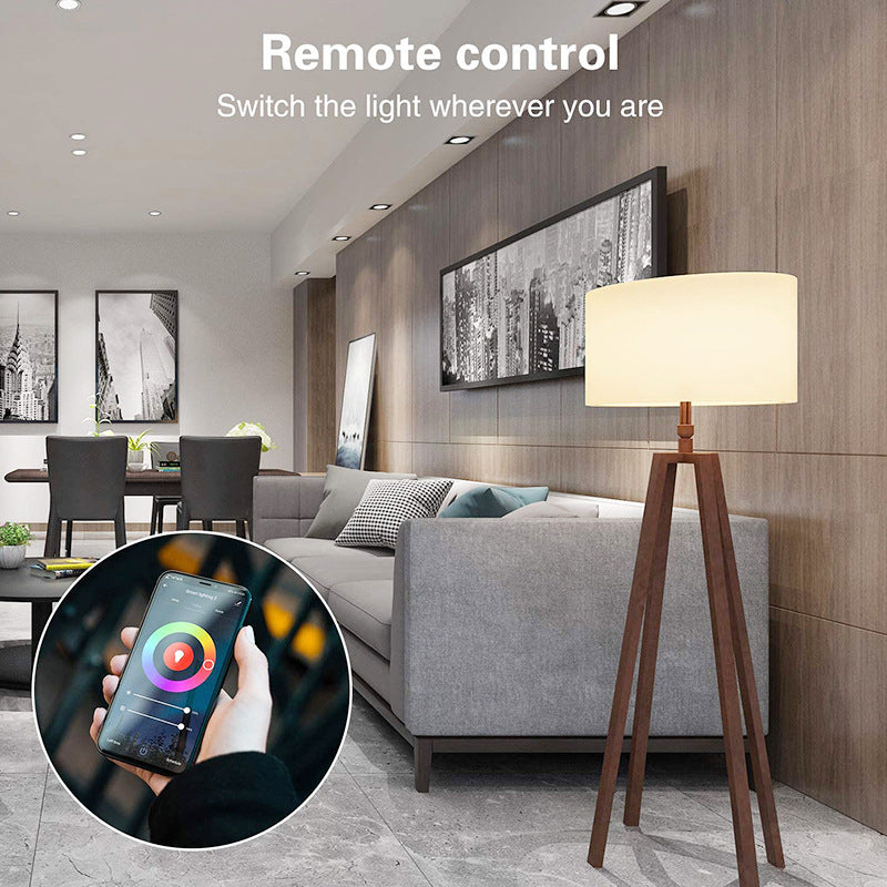 Alexa Intelligent Voice Control WiFi Bulb Lamp RGBCW 9W Wide Pressure Timing Music Rhythm Table Lamp - American Smart