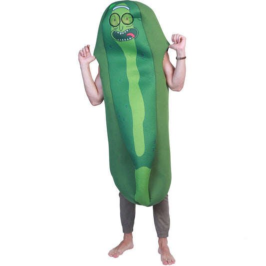 Eprolo Halloween food cucumber-themed one-piece stage costume for role-playing, featuring bright colors and cartoon-style design.