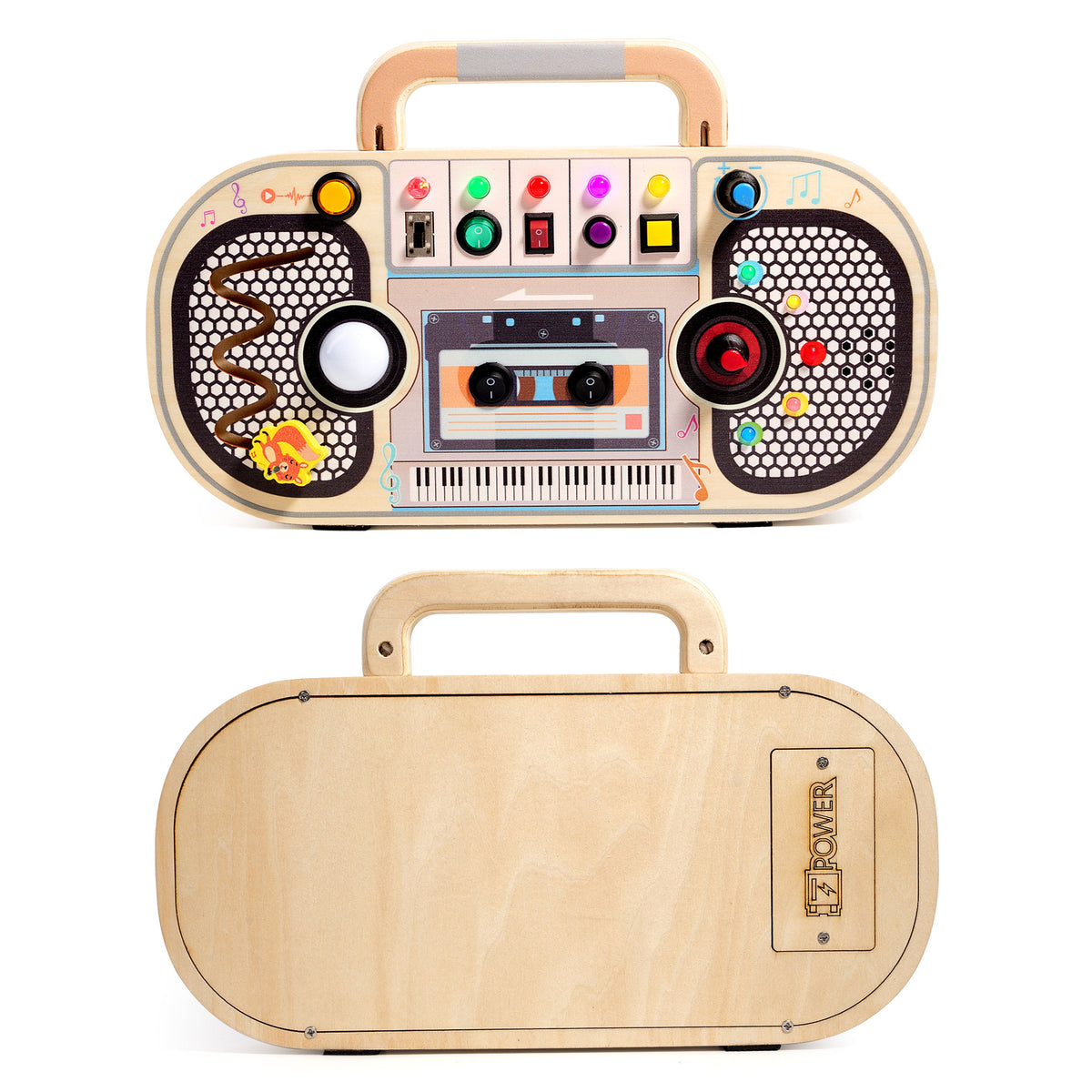 Children's wooden early education toys, switches, circuit recorders, busy boards, enlightenment, hands-on cognition, new LED lights - American Smart