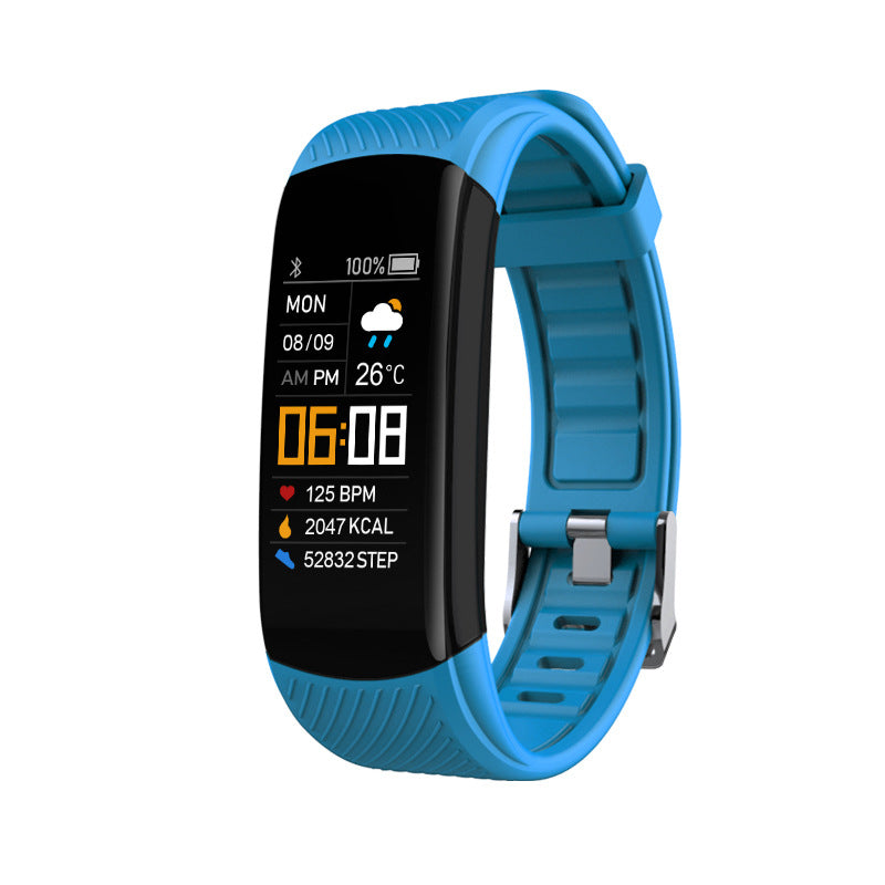 eprolo C5S smart bracelet with HD color screen showing brightness adjustment and Bluetooth connectivity for sports and fitness tracking