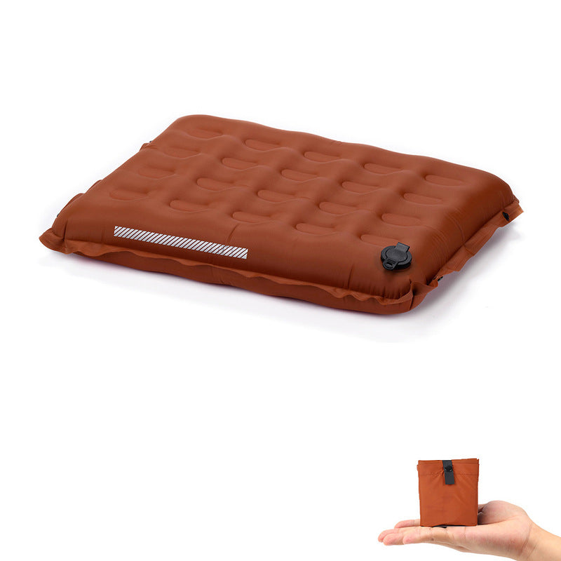 Self-Inflating Seat Cushion Thickened Camping Mat Lightweight Waterproof Foldable Stadium Chair Pad - American Smart