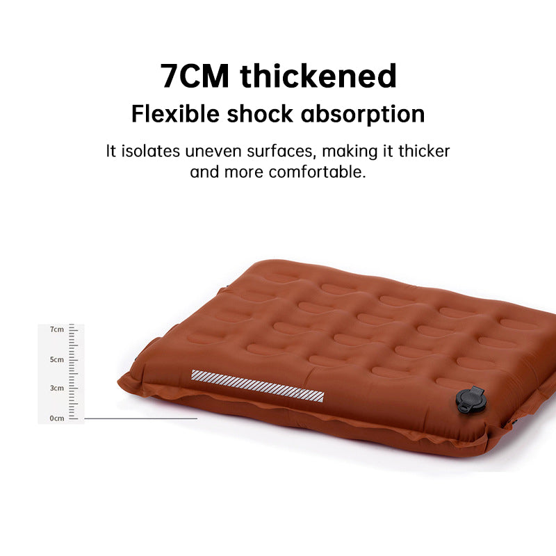 Self-Inflating Seat Cushion Thickened Camping Mat Lightweight Waterproof Foldable Stadium Chair Pad - American Smart