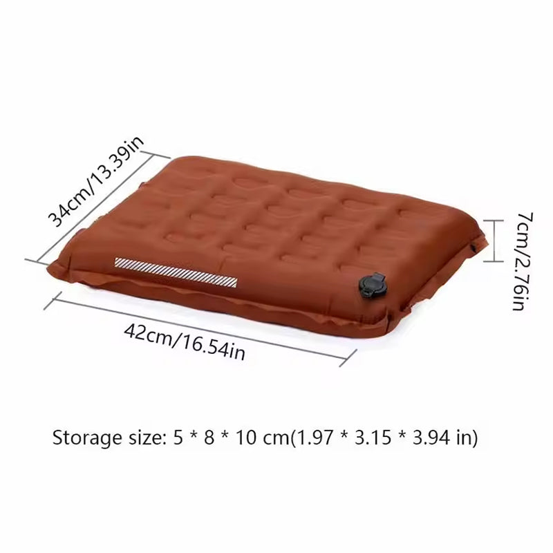 Self-Inflating Seat Cushion Thickened Camping Mat Lightweight Waterproof Foldable Stadium Chair Pad - American Smart