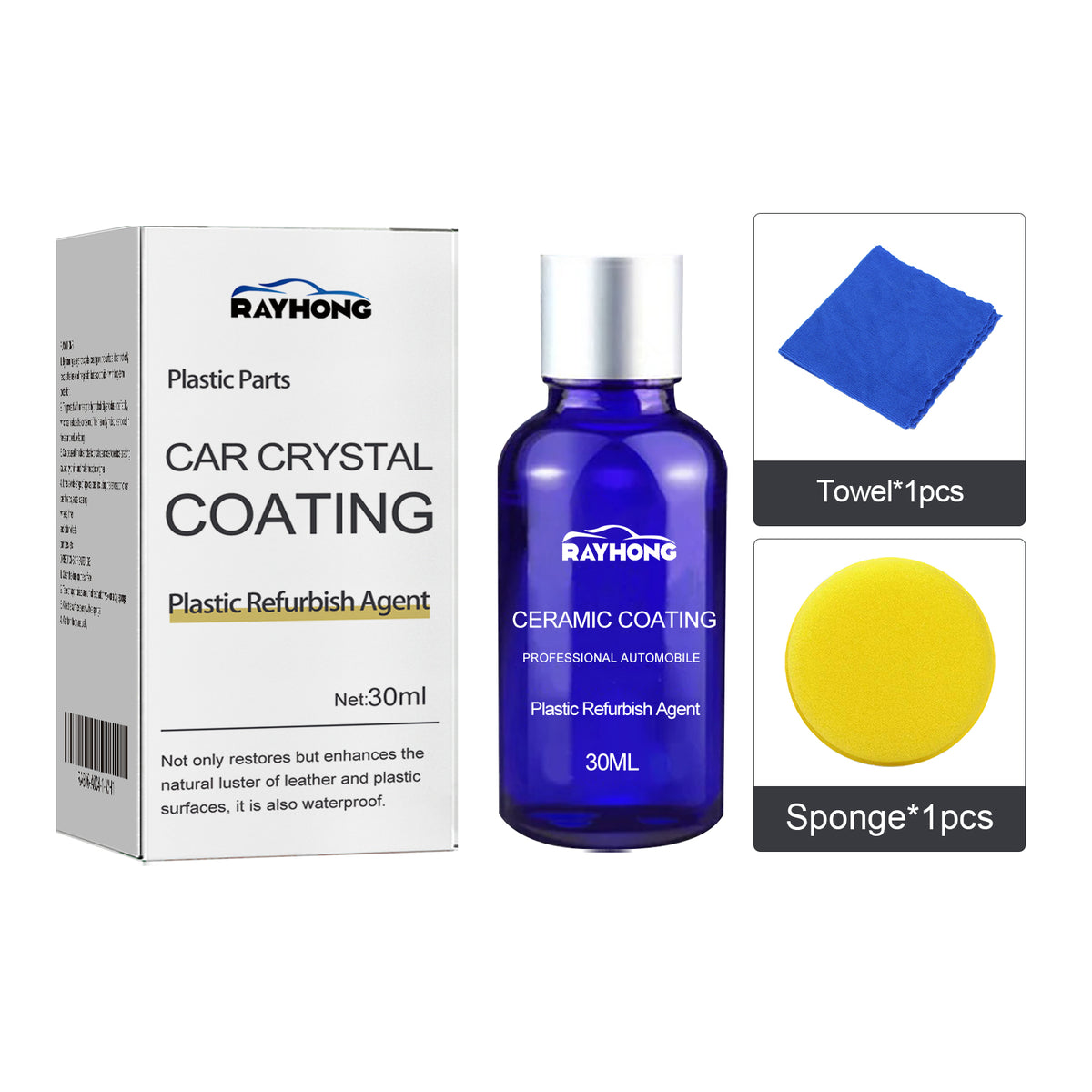 Automotive Plastic Refurbishment Coated Crystal Liquid, Instrument Panel Interior Clean Decontamination Anti-dust Refurbishment Bright Coating Liquid - American Smart