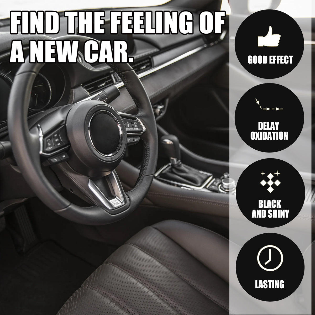 Automotive Plastic Refurbishment Coated Crystal Liquid, Instrument Panel Interior Clean Decontamination Anti-dust Refurbishment Bright Coating Liquid - American Smart