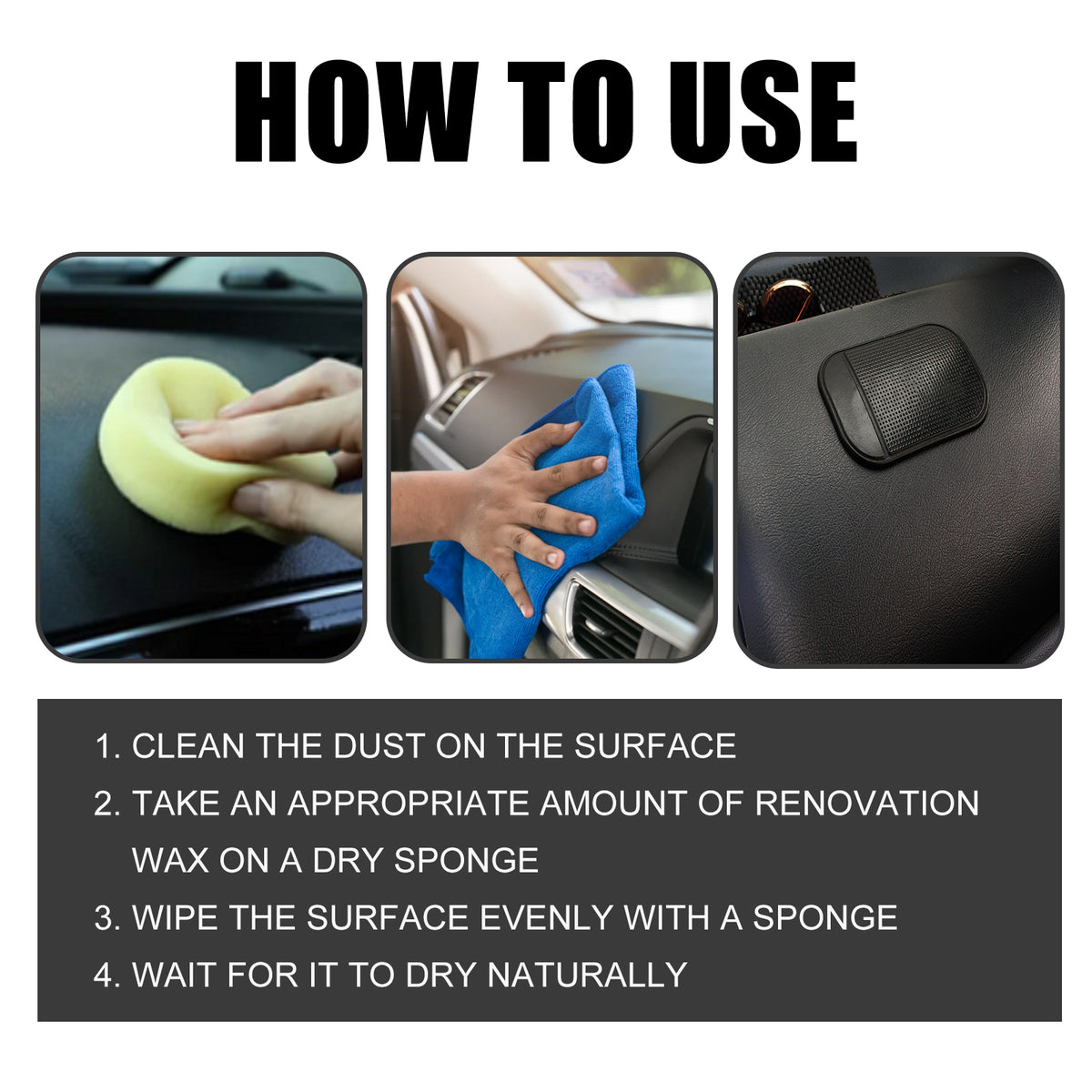 Automotive Plastic Refurbishment Coated Crystal Liquid, Instrument Panel Interior Clean Decontamination Anti-dust Refurbishment Bright Coating Liquid - American Smart