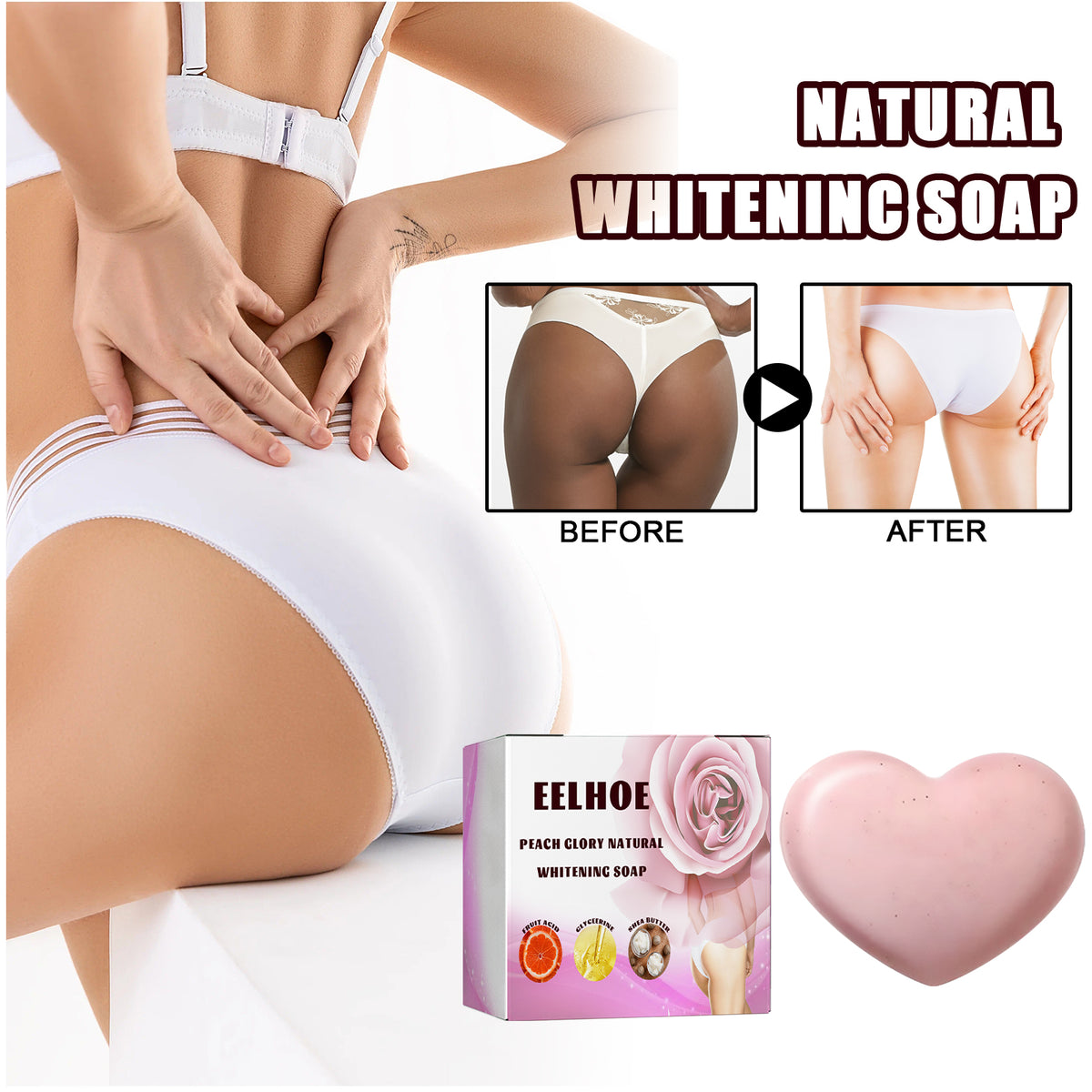 Bath Soap, Acne Removal Moisturizing Brightening Skin Body Cleansing Soap - American Smart
