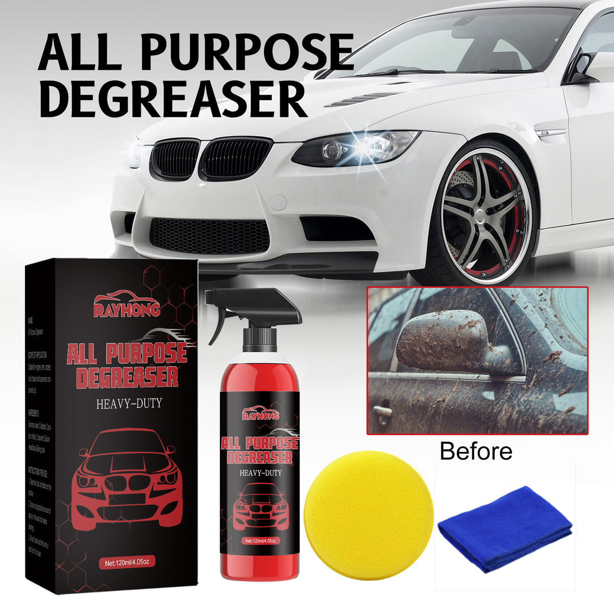 Car Multi-Functional Cleaner, Car Paint Surface Wheel Hub Metal Strong Decontamination Cleaner - American Smart
