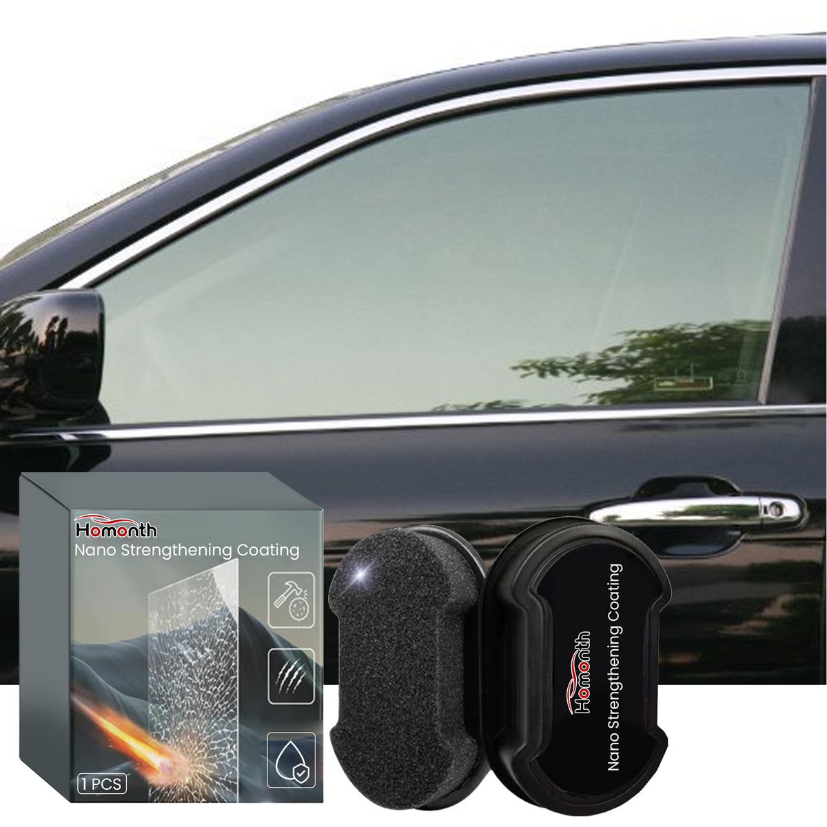 Car Sponge Wipe, Windshield Drain Window Brightening Portable Reinforced Glass Cleaning Sponge - American Smart