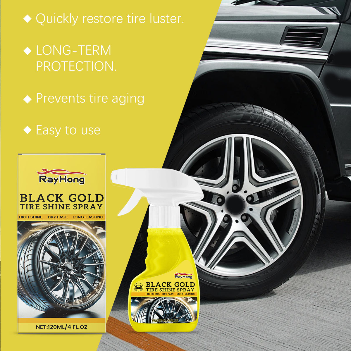 Car Wheel Shine Spray Car Wheel Clean Stain Polishing Coating Liquid Coating Agent - American Smart