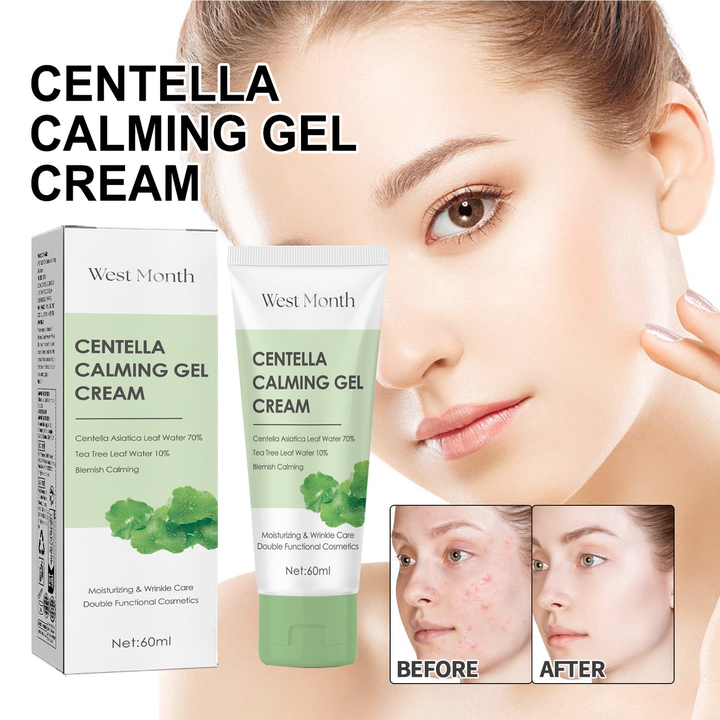 Centella Hydra Cream Brightening, Firming, Hydrating And Smoothing Fine Lines Cream - American Smart