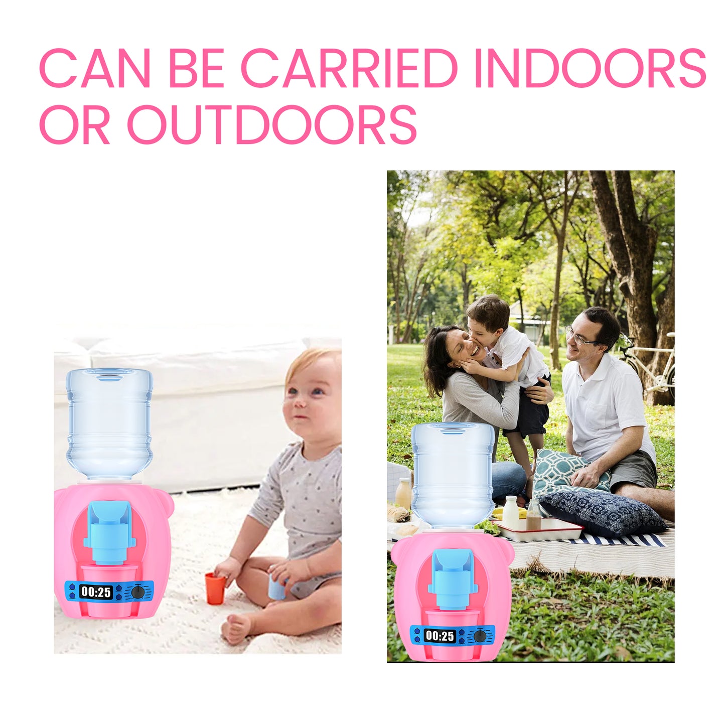 Children's Mini Water Dispenser, Baby Kitchen Toys Mini Fun Every Home Drink Machine Can Water - American Smart