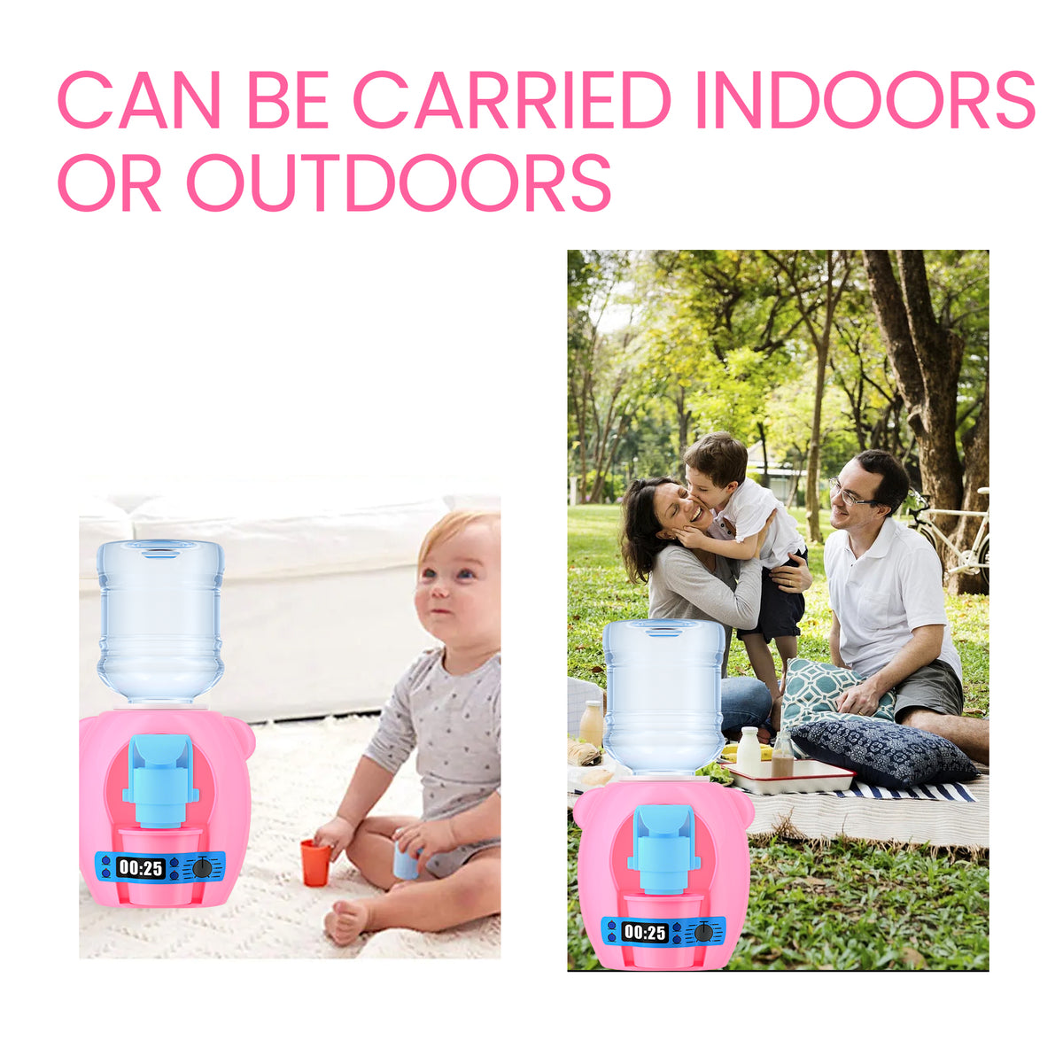 Children's Mini Water Dispenser, Baby Kitchen Toys Mini Fun Every Home Drink Machine Can Water - American Smart