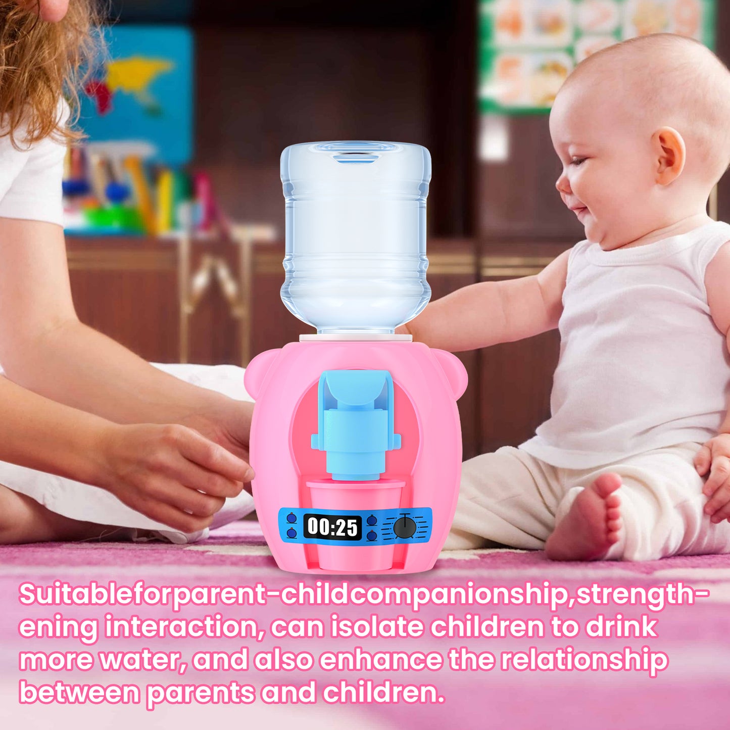 Children's Mini Water Dispenser, Baby Kitchen Toys Mini Fun Every Home Drink Machine Can Water - American Smart