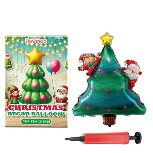 Christmas Balloons,Balloon Standing Santa Claus Reindeer Christmas Tree Event Atmosphere Arrangement - American Smart