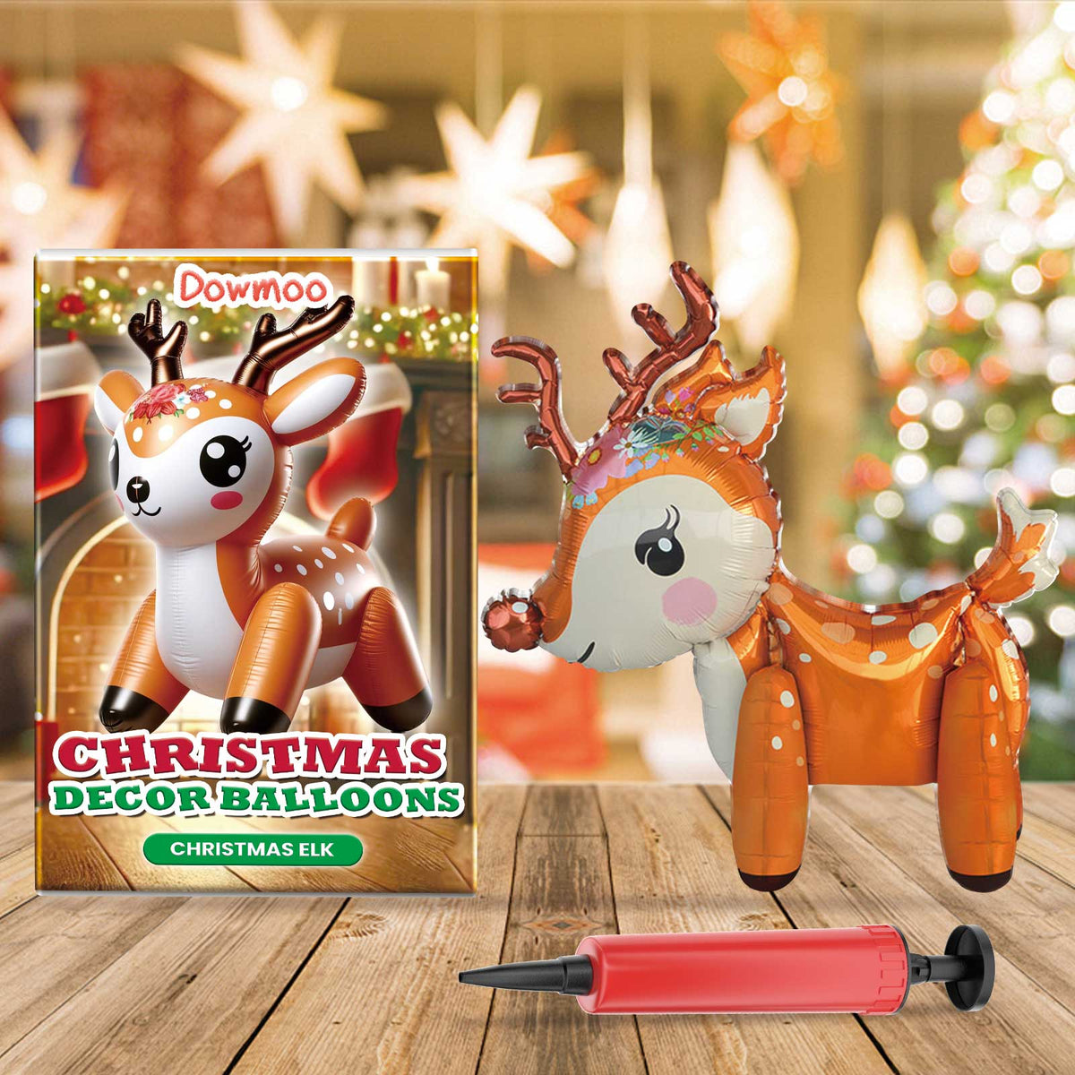 Christmas Balloons Balloon Standing Santa Claus Reindeer Christmas Tree Event Atmosphere Arrangement - American Smart