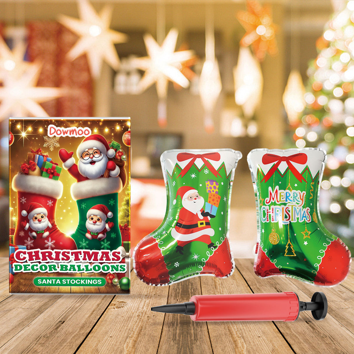 Christmas Balloons Balloon Standing Santa Claus Reindeer Christmas Tree Event Atmosphere Arrangement - American Smart