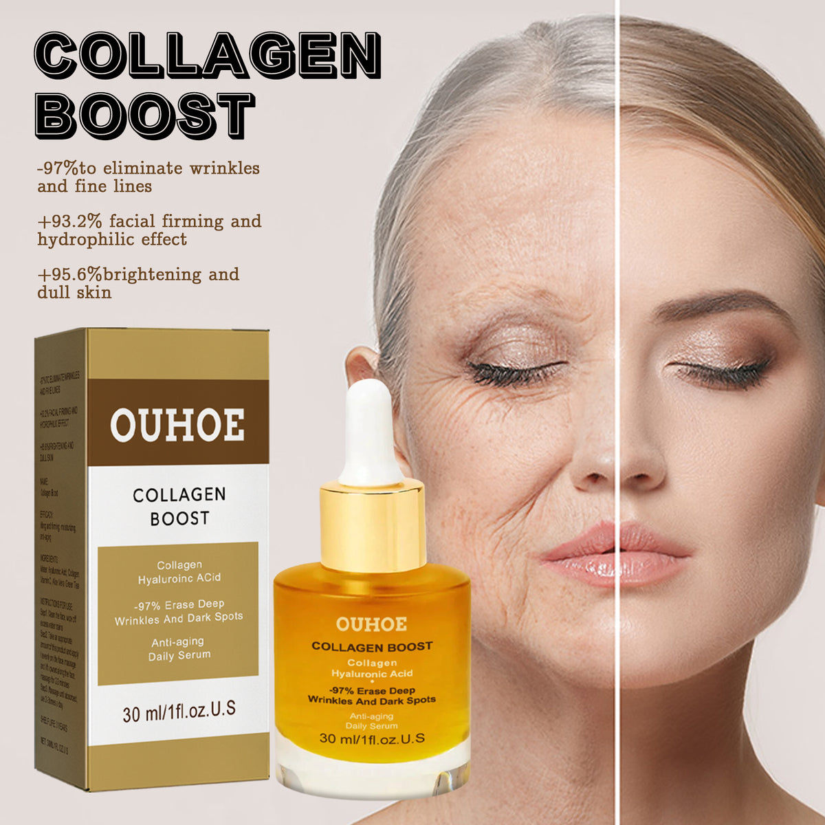 Collagen Facial Essence Moisturizes And Firming Facial Skin, Reduces Fine Lines, Hydrates And Moisturizes Tender Skin Essence - American Smart
