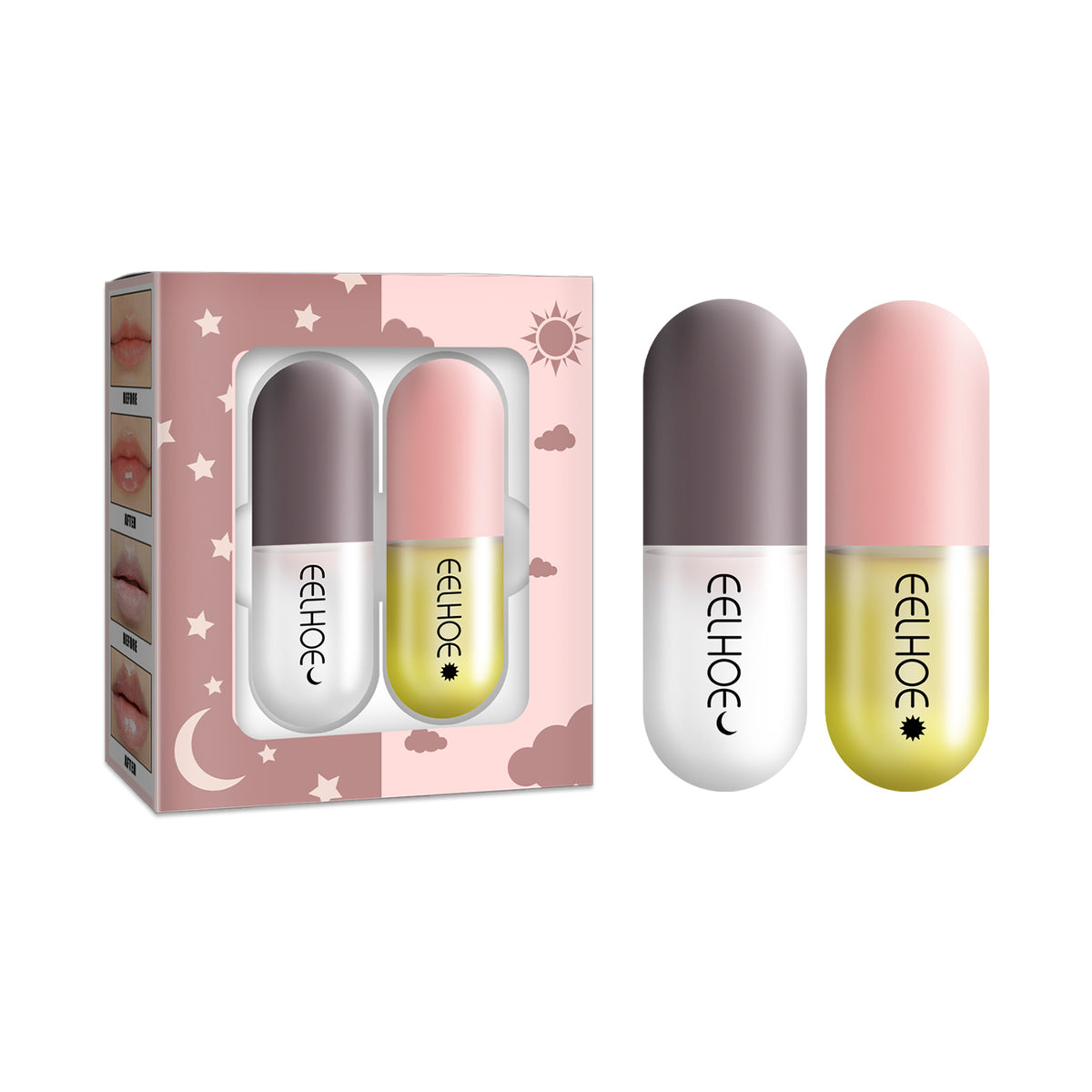 Day And Night Lip Moisturizing Capsule, Hydrates Increases Lip Elasticity And Volumizes Lip Duller Lip Plump Lip Liquid - American Smart