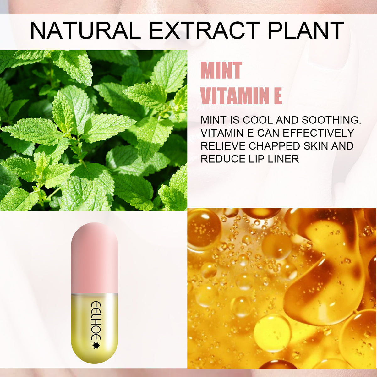 Day And Night Lip Moisturizing Capsule, Hydrates Increases Lip Elasticity And Volumizes Lip Duller Lip Plump Lip Liquid - American Smart