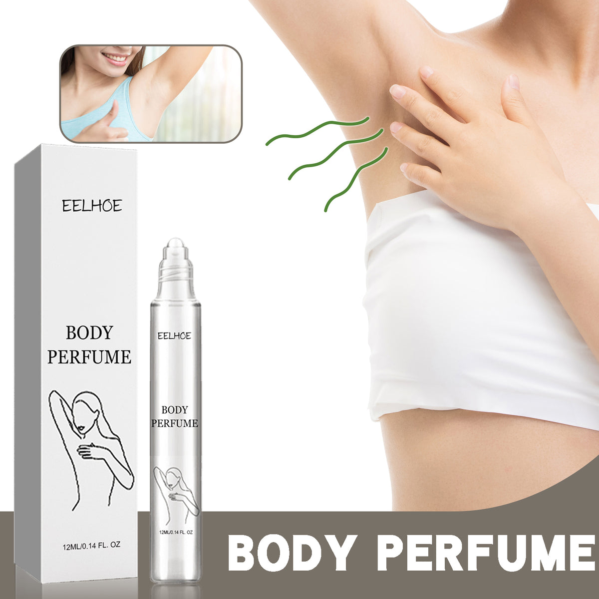 EELHOE Body Perfume Lightening Underarm Odors Natural Fresh Long-Lasting Light Fragrance Keep Fragrance Dating Perfume - American Smart