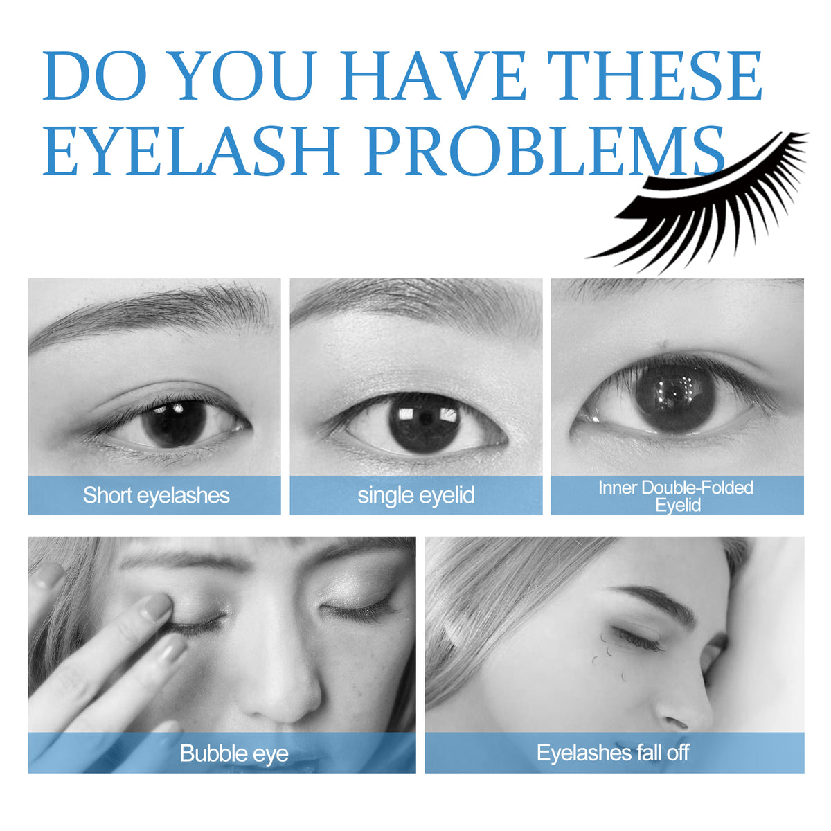 EELHOE False Eyelash Glue, Lightweight Self-Adhesive False Eyelash Glue Gentle And Non-Irritating - American Smart