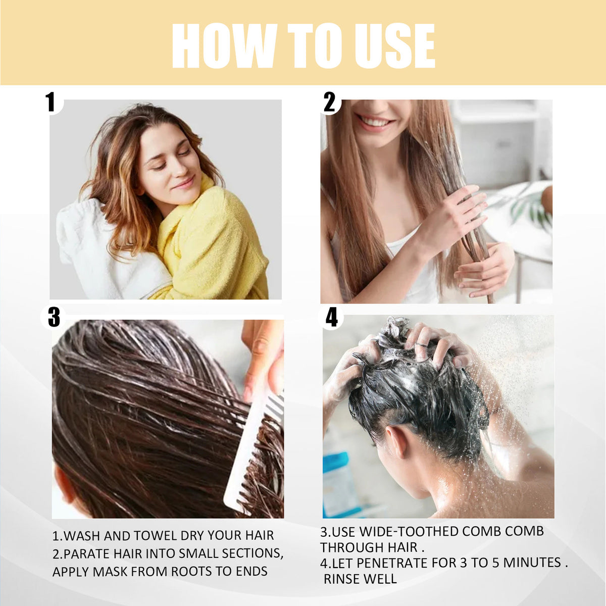 EELHOE Hair Mask Conditioner Moisturizes, Improves, Dyes, Irons, Smooths And Fluffs Hair Mask - American Smart