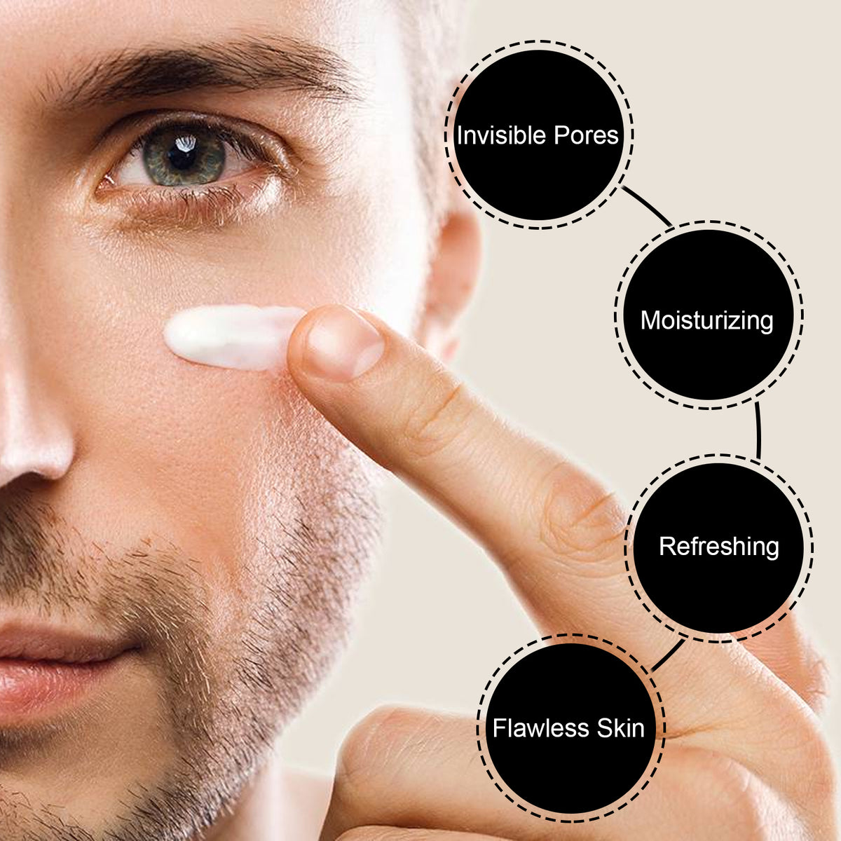 EELHOE Men's Light Cream, Refreshing Non-Greasy Concealer Blot BrighTening Skin Tone Invisible Pore Lazy Cream - American Smart