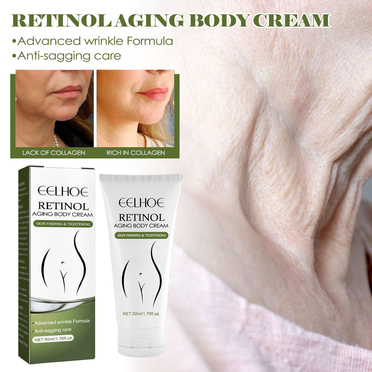 EELHOE Retinol Body Cream Body Cream For Toning, Moisturizing, Brightening, Lightening, Fine Lines And Soft Skin - American Smart