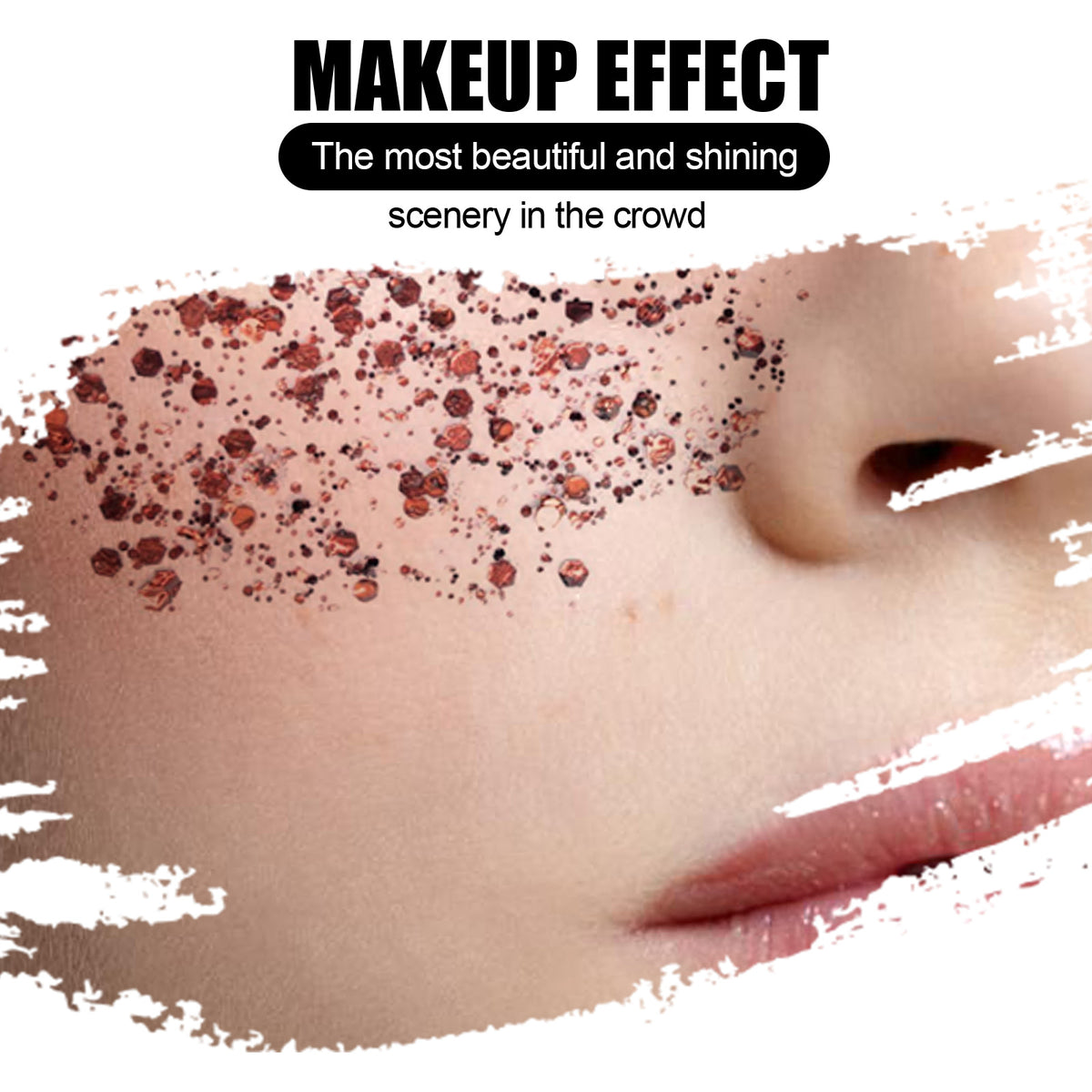 EELHOE Shining Body Skin Gel (Silver) Makeup Fish Scale Sequin Gel Sequin Stage Performance Makeup Props Eyeshadow - American Smart