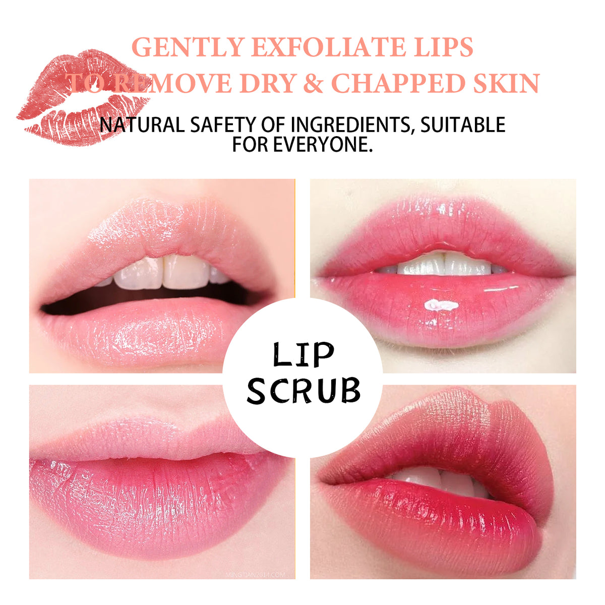 EELHOE Strawberry Lip Scrub, Moisturize Lips, Prevent Dry Crack, Moisturize Dead Skin, And Fade The Corners Of Lips - American Smart