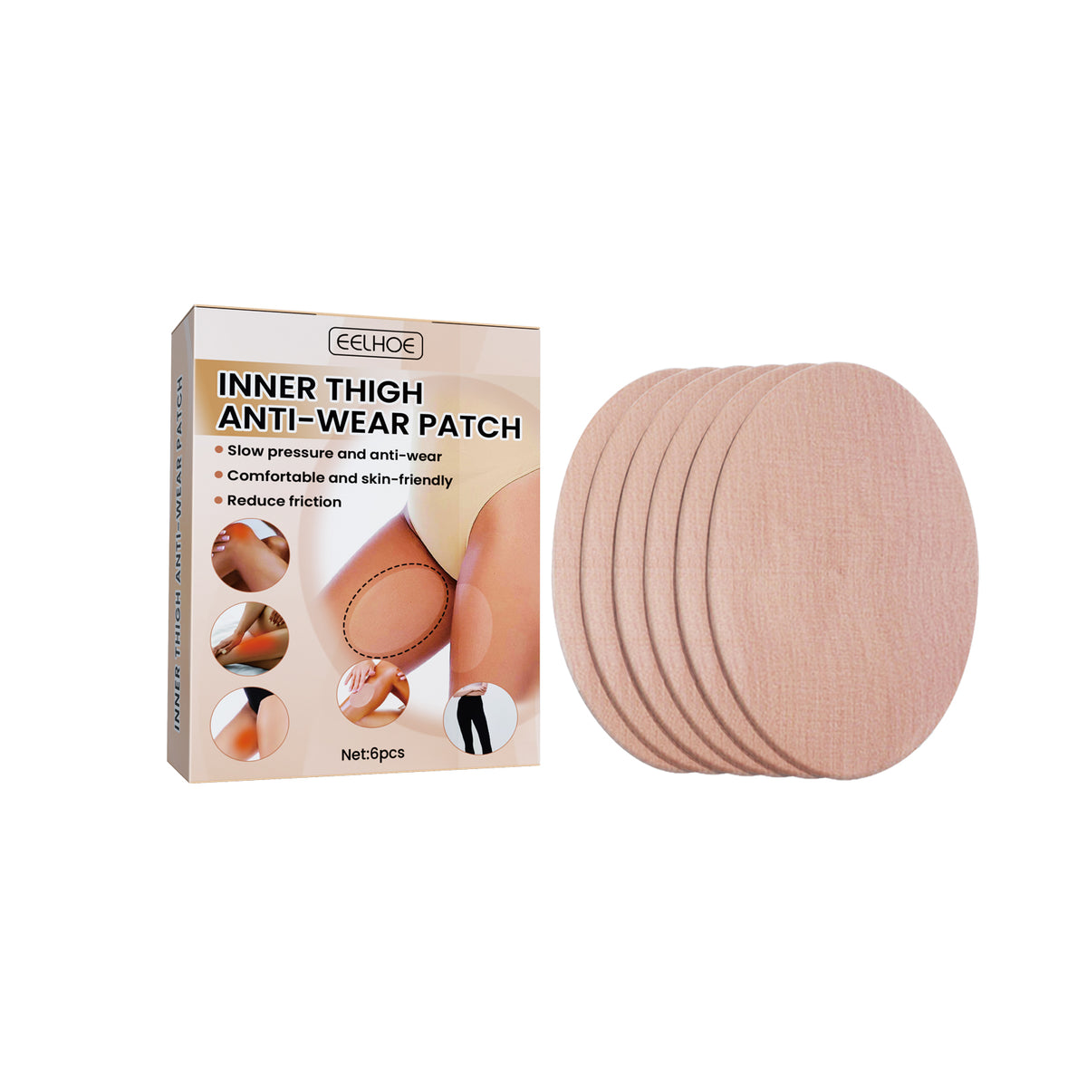 EELHOE Thigh Anti-Wear Adhesive Invisible Non-Trace Anti-Friction High Elastic Anti-Wear Adhesive For Inner Thigh And Lower Leg - American Smart