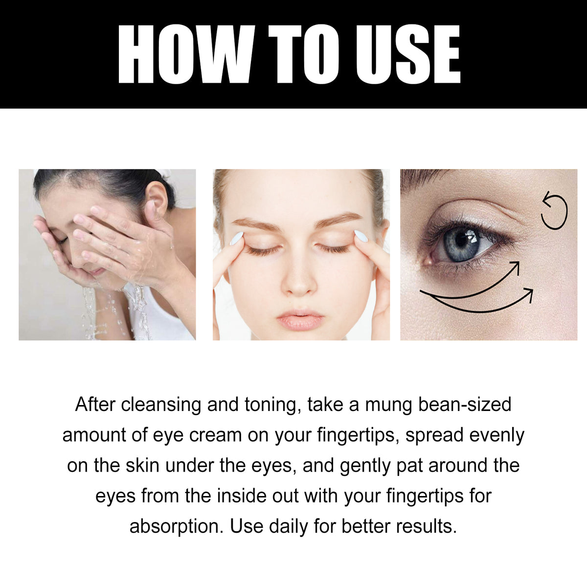 eprolo eye firming cream showing a jar of eye cream for reducing bags, dark circles, and firming skin around the eyes