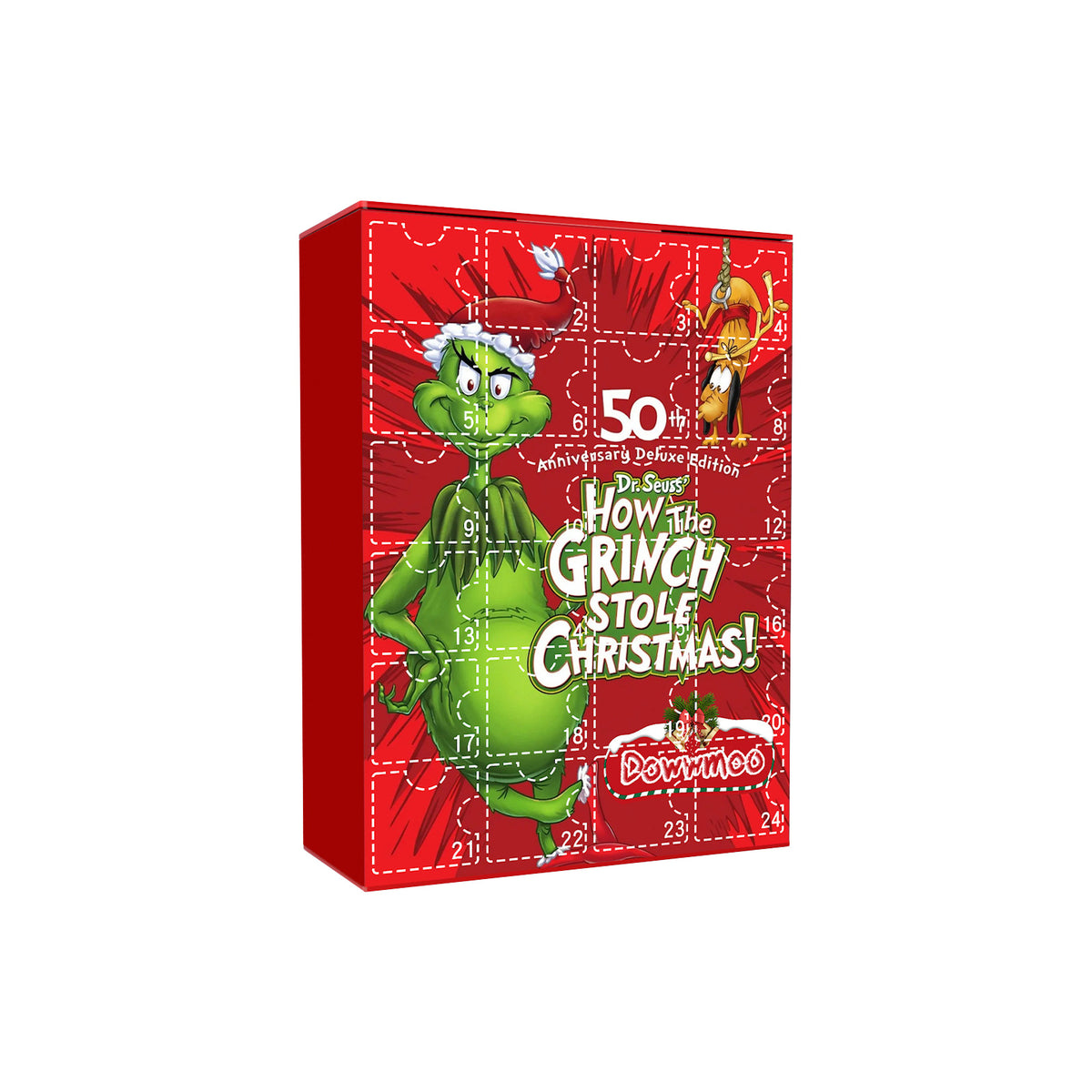 Green Sulley Grinch blind box toy from eprolo's Christmas cartoon series, featuring a plush Sulley and Grinch character.