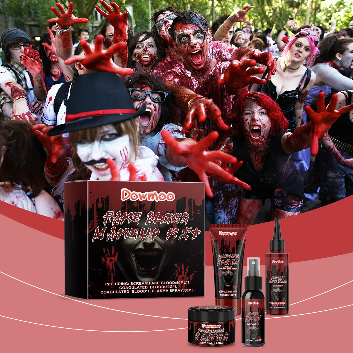 Eprolo Halloween costume set with festive props and funny costume party supplies for creating a spooky and fun atmosphere.