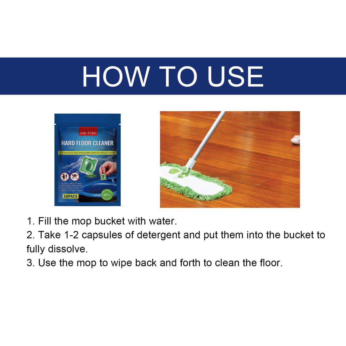eprolo hard floor cleaning bead for tile stains, brightening and polishing, leaves floors fragrant and spotless