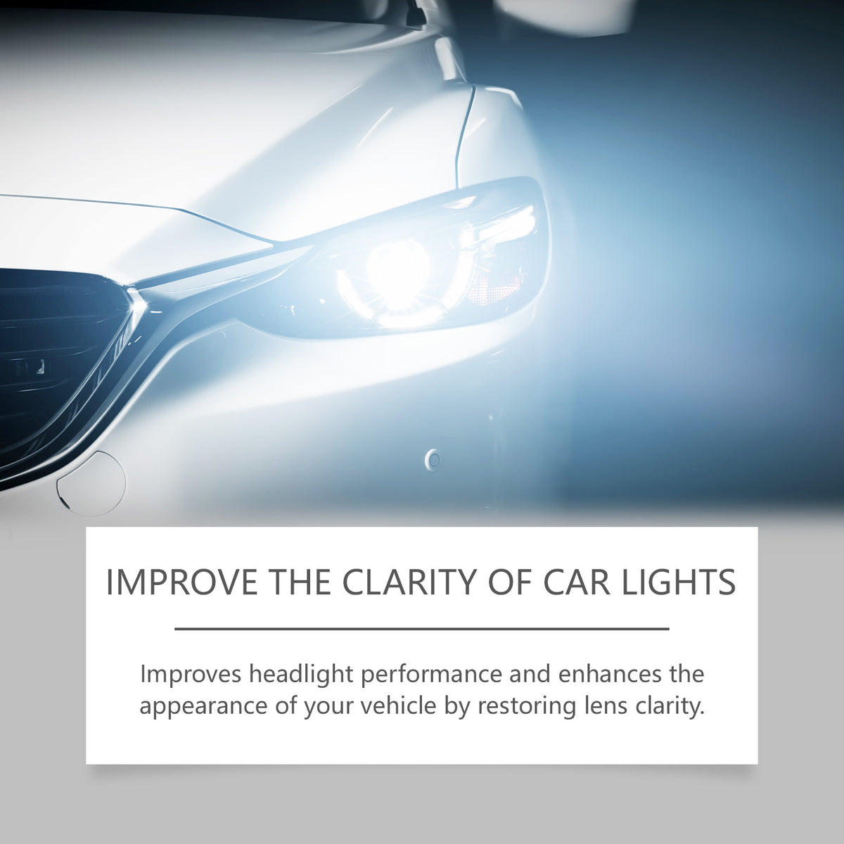 Homonth car headlight repair kit with bright retreading agent for light scratches and yellowing, featuring crystal plating for clarity.