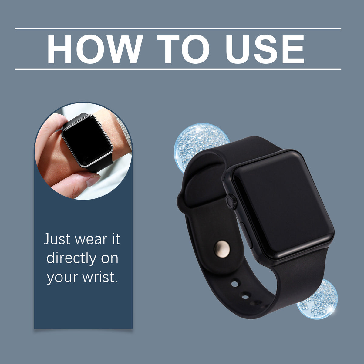 Eprolo Houkea body care watch with lightweight silicone bracelet, unisex fashion accessory, daily wear, and personality style.