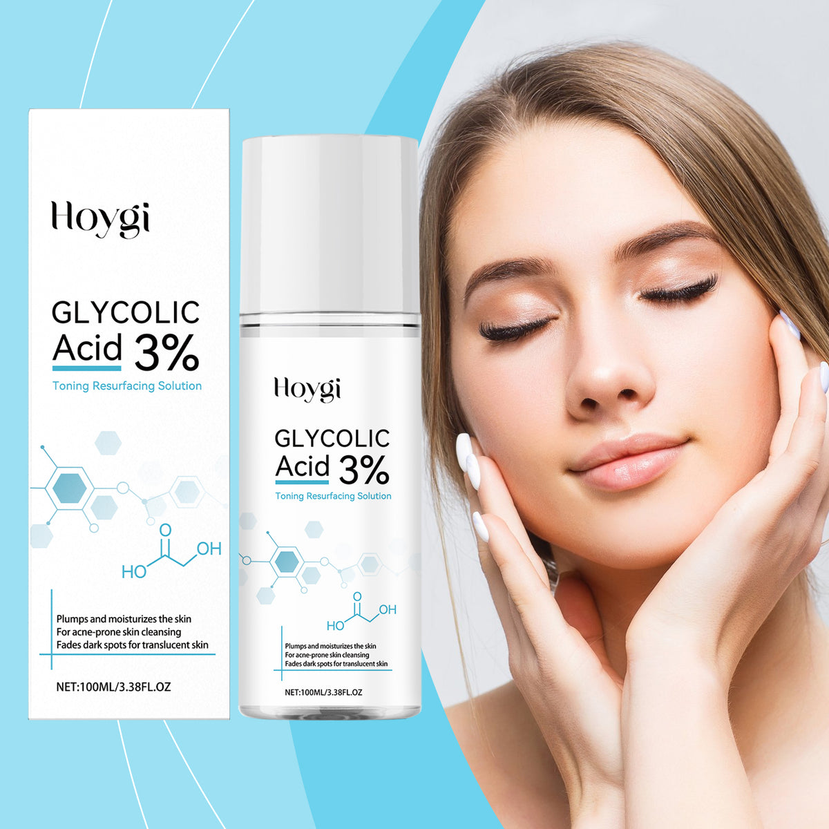 eprolo Hoygi facial exfoliating essence for gentle skin brightening and hydrating, with moisturizing and skin renewal benefits