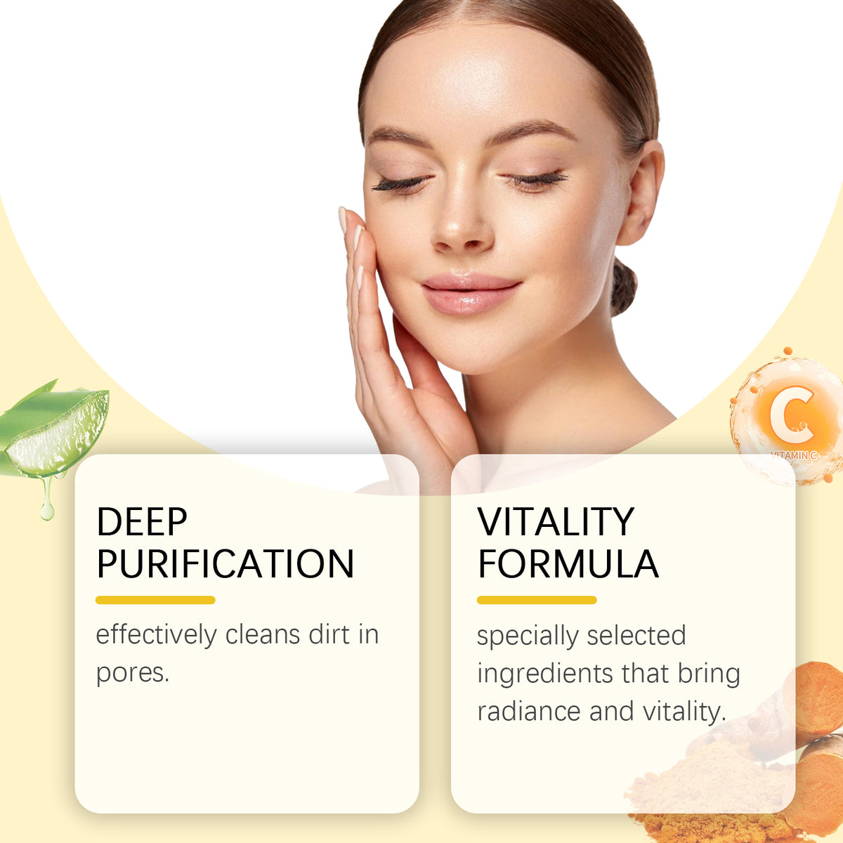 eprolo Hoygi turmeric mud film applies a soft, moist mud mask to cleanse pores and hydrate skin gently.