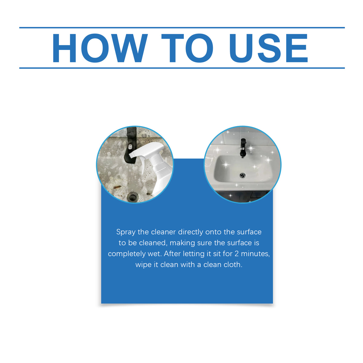 eprolo Jakehoe bathroom cleaning spray with nozzle, showing a spray bottle used for removing stains and scale from bathtubs