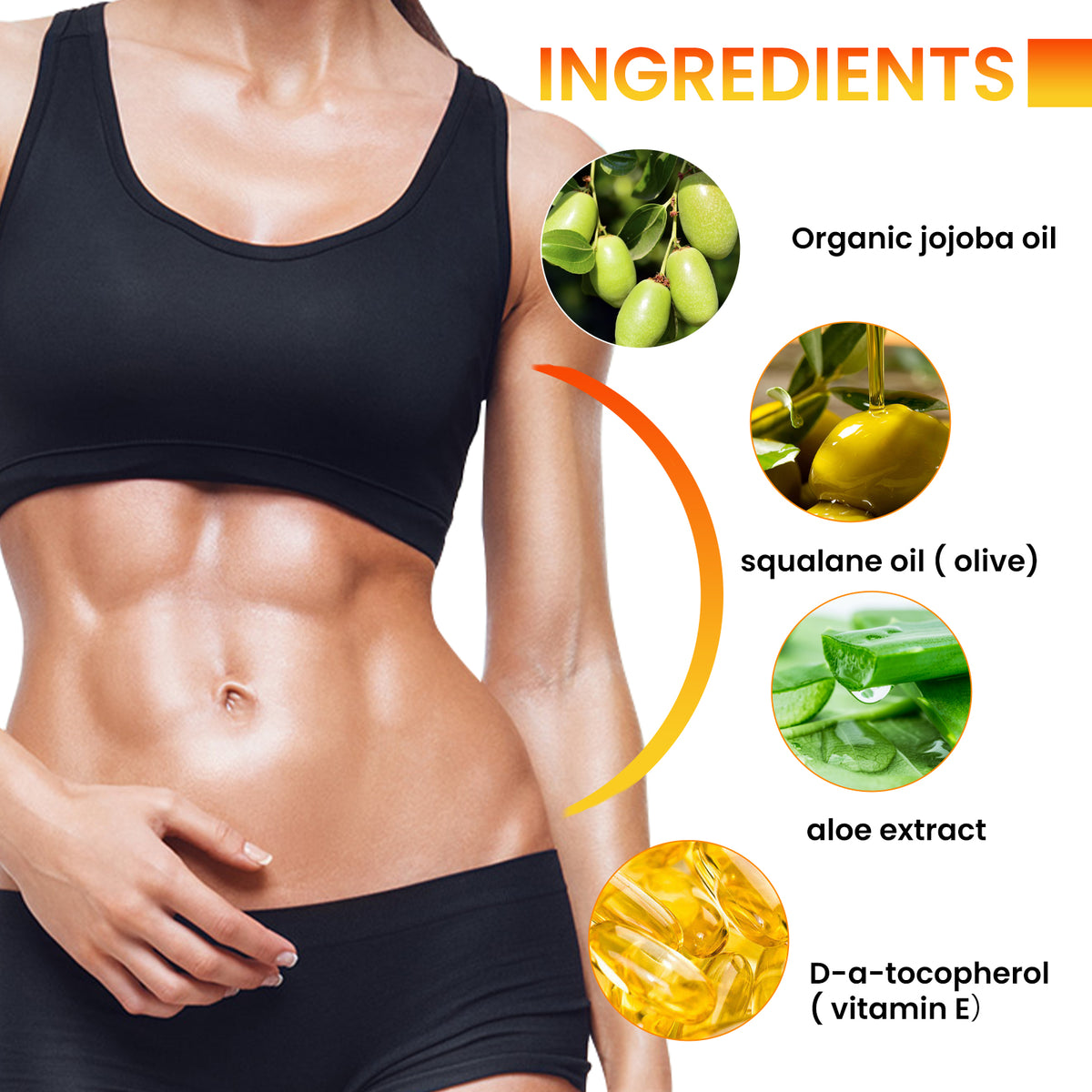 Jaysuing Ab Cream by eprolo, a body sculpting cream for enhancing lines and firming muscles on the abdomen.