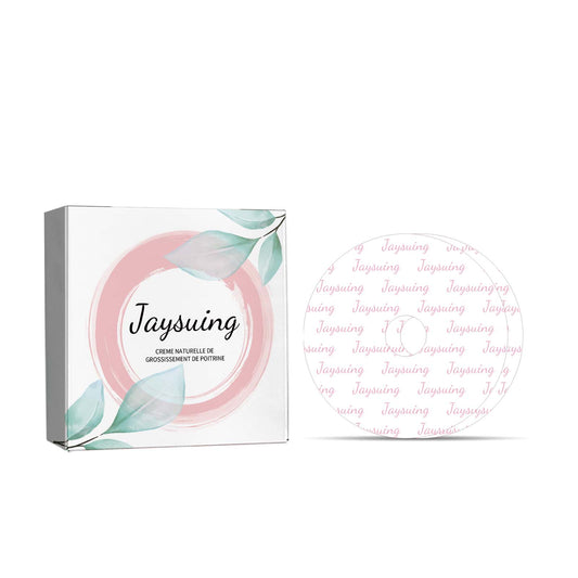 Eprolo Jaysuing breast cream for firming and anti-sagging, showing the cream jar with a smooth, sleek design and pink accents.