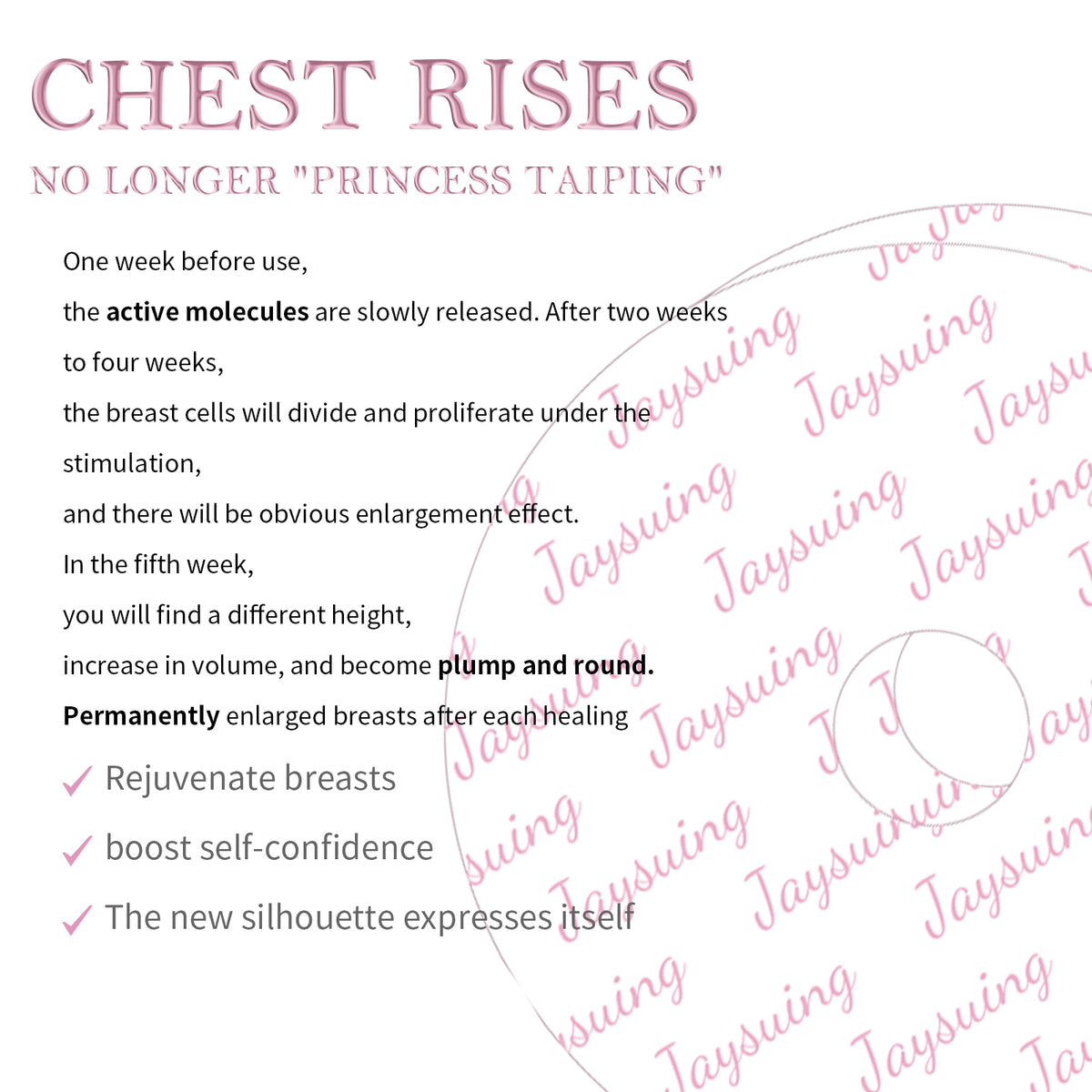 eprolo Jaysuing breast cream for firming and anti-sagging, featuring a smooth cream texture for lifting and massage treatment.