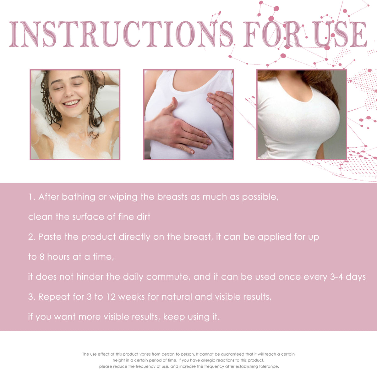 Eprolo Jaysuing breast cream for firming and anti-sagging, showing a jar of cream and application on the skin