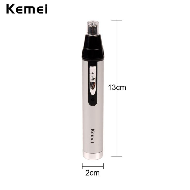 Kemei electric nose and ear hair trimmer by eprolo, compact men's grooming shaver for painless trimming of nose, ears, eyebrows, and sideburns.