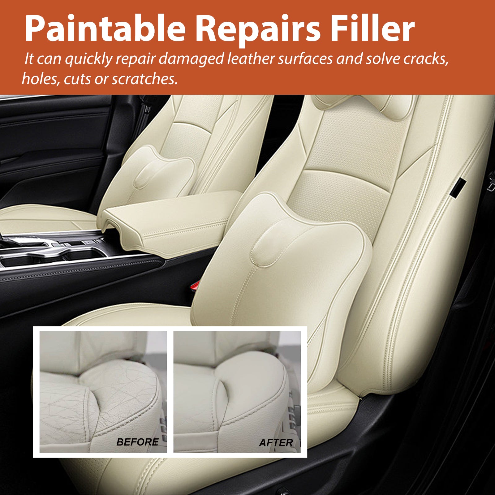 eprolo leather filling cream for car seats, sofas, bags, shoes, and clothing, restoring and caring for various leather products.