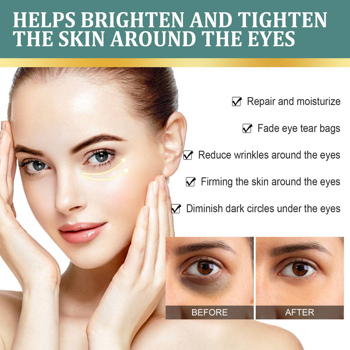 eprolo light dark circles eye cream with gentle moisturizing and anti-aging benefits, tightening eye bags and reducing fine lines around the eyes
